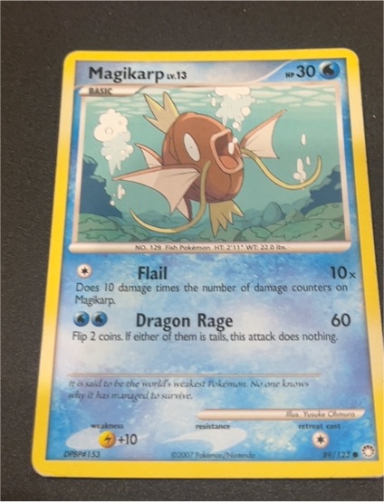 2007 Pokémon Diamond & Pearl Mysterious Treasures #89 Magikarp — front