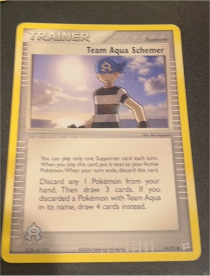 2004 Pokemon EX Team Magma vs Team Aqua #69 Team Aqua Schemer — front