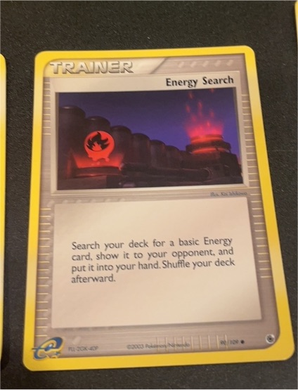 2003 Pokemon EX Ruby & Sapphire #90 Energy Search — front