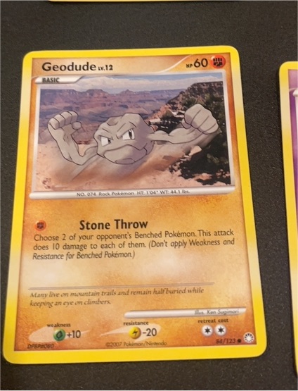 2007 Pokémon Mysterious Treasures #84 Geodude — front