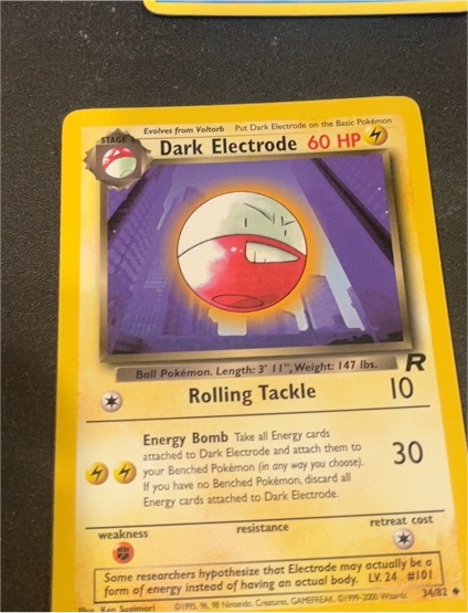 1999 Pokémon Team Rocket #34 Dark Electrode — front