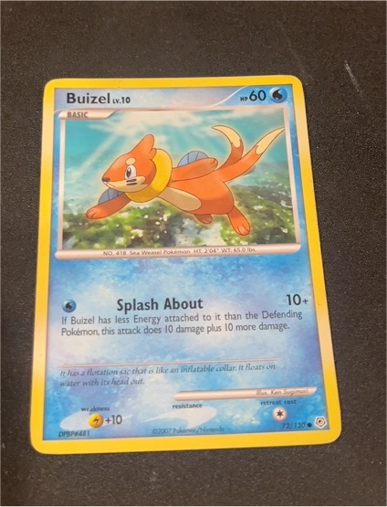 2007 Pokémon Diamond & Pearl #72 Buizel — front