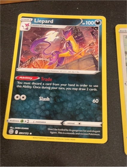 2022 Pokémon Brilliant Stars #091 Liepard — front