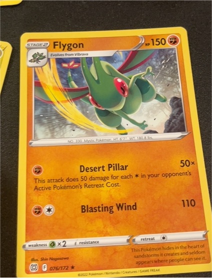 2022 Pokémon TCG Brilliant Stars #076 Flygon — front