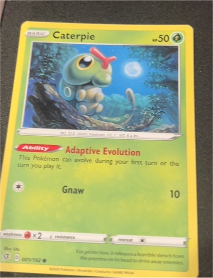 2020 Pokémon Rebel Clash #001 Caterpie — front