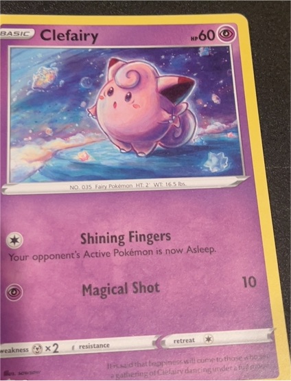 2020 Pokémon SWSH02: Rebel Clash #74 Clefairy — front