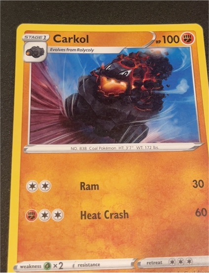 2020 Pokémon Rebel Clash #106 Carkol — front