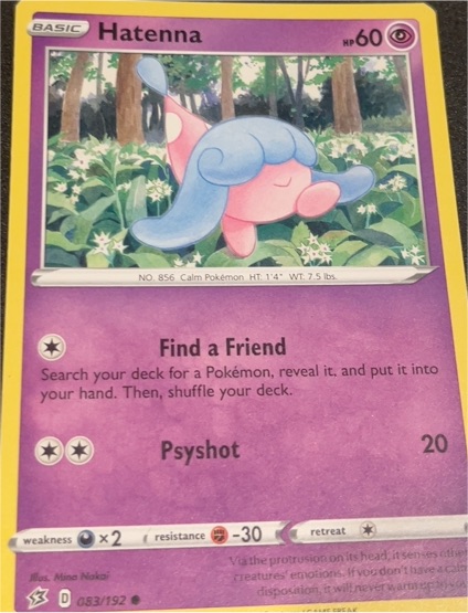 2020 Pokémon SWSH02: Rebel Clash #083 Hatenna — front