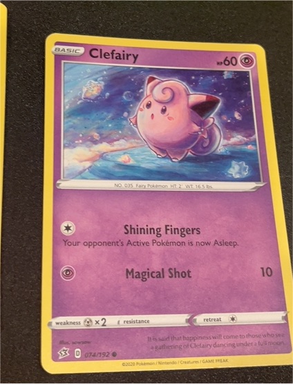 2020 Pokémon TCG Rebel Clash #74 Clefairy — front