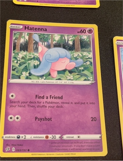 2020 Pokemon Rebel Clash #083 Hatenna — front