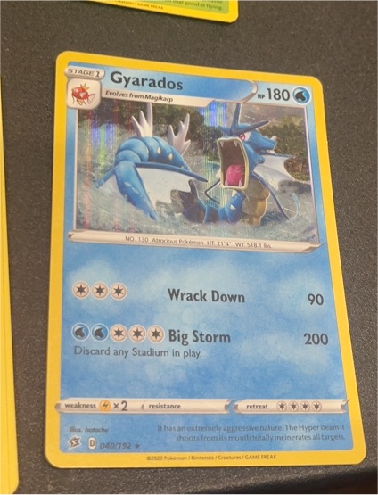 2020 Pokémon Rebel Clash #040 Gyarados — front