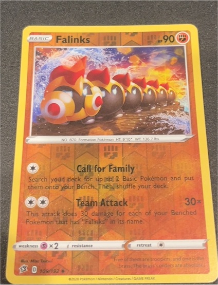 2020 Pokemon SWSH02: Rebel Clash #109 Falinks — front