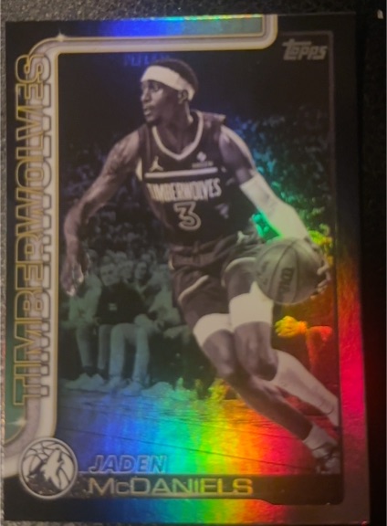2025-26 Topps Blackout #3 Jaden McDaniels — front