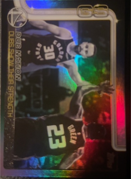 2025-26 Topps #291 Dubs Nation: Dubs Show Their Strength Stephen Curry Draymond Green — front