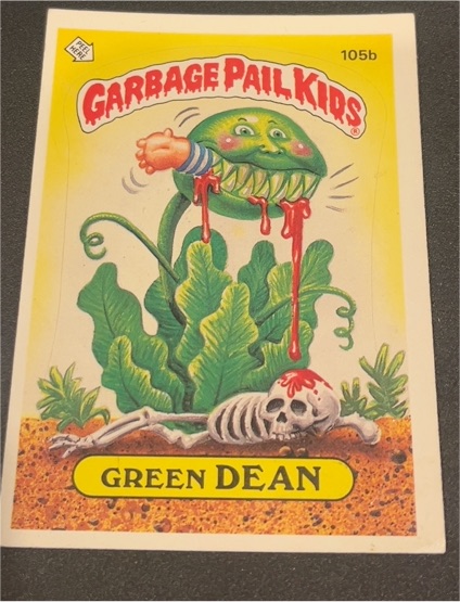 1986 Topps Garbage Pail Kids #105b Green Dean — front