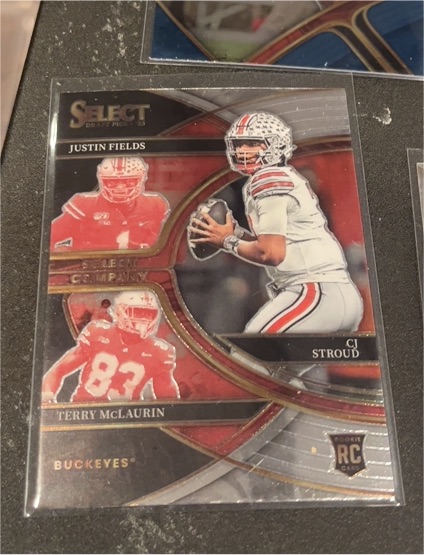2023 Panini Select Draft Picks Select Company #SC-OH CJ Stroud / Justin Fields / Terry McLaurin — front