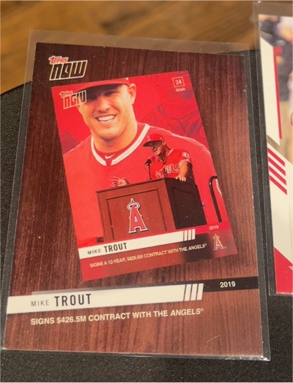 2020 Topps Now #TNR-1 Mike Trout — front