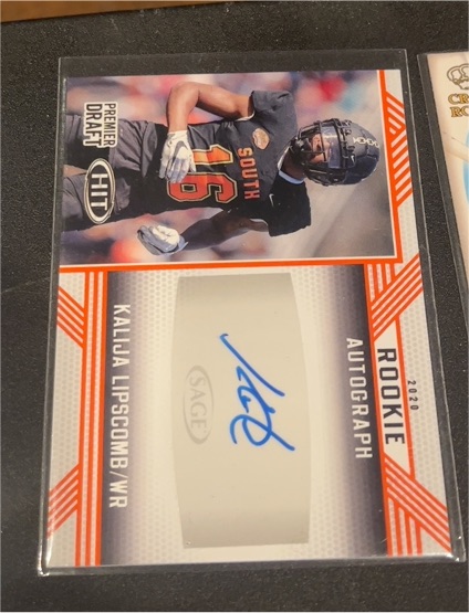 2020 Sage Hit Premier Draft #A6 Kalija Lipscomb Rookie Autograph — front