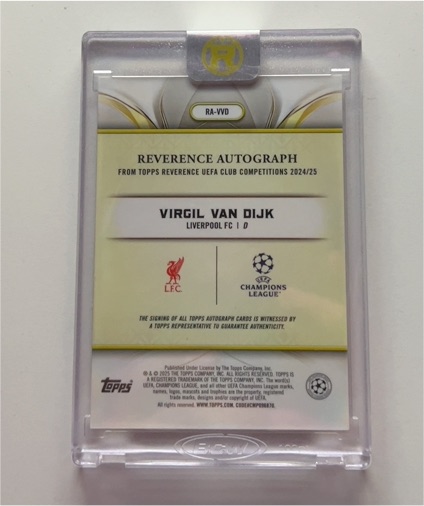 2024-25 Topps Reverence UEFA Club Competitions Virgil van Dijk — front
