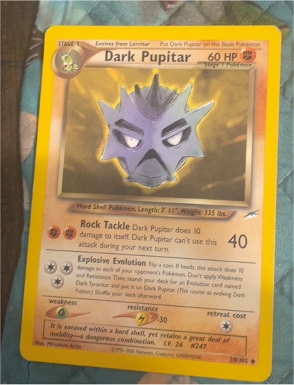 2002 Pokémon Neo Destiny #38 Dark Pupitar — front