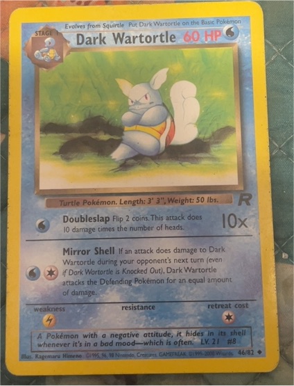 2000 Team Rocket #46 Dark Wartortle — front