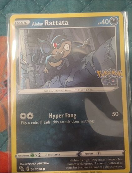 2022 Pokemon GO #041 Alolan Rattata — front