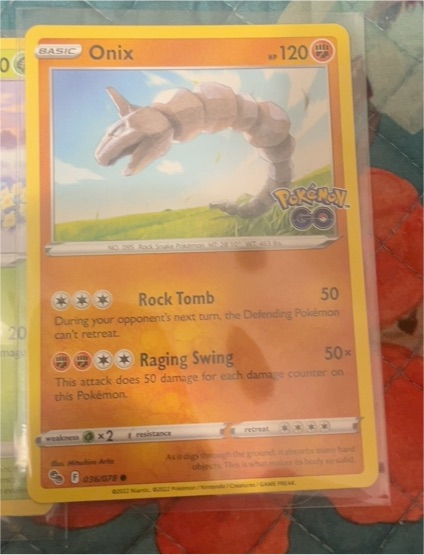 2022 Pokémon GO #36 Onix — front