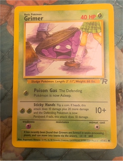 1999 Pokémon Team Rocket #57 Grimer — front
