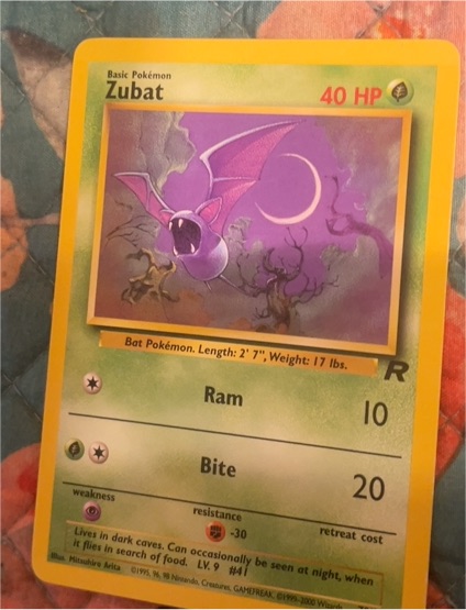 1999 Team Rocket #70 Zubat — front