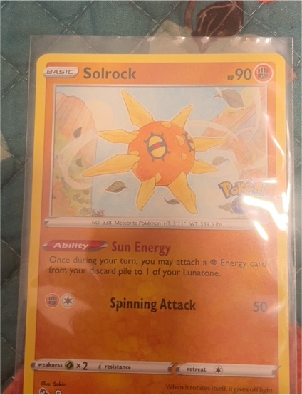2020 Pokémon Darkness Ablaze #92 Solrock — front