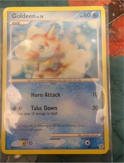 2007 Pokémon Diamond & Pearl #84 Goldeen — front
