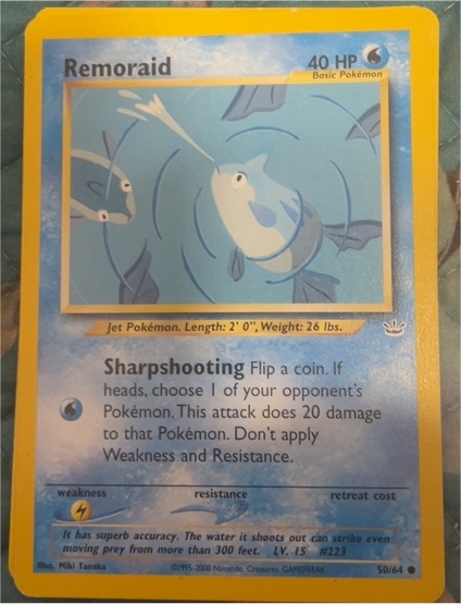 2001 Neo Revelation #50 Remoraid — front