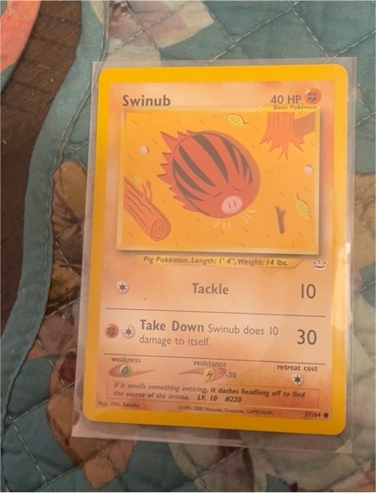 2001 Pokemon Neo Revelation #57 Swinub — front