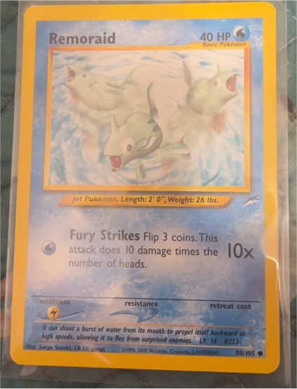 2000 Pokémon Neo Destiny #80 Remoraid — front