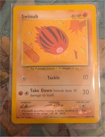 2000 Pokémon Neo Revelation #57 Swinub — front