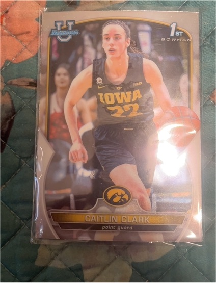 2022 Bowman University #50 Caitlin Clark — front