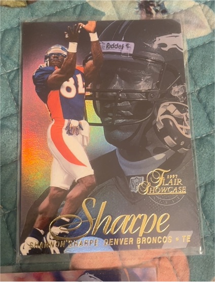 1997 Flair Showcase #? Shannon Sharpe — front