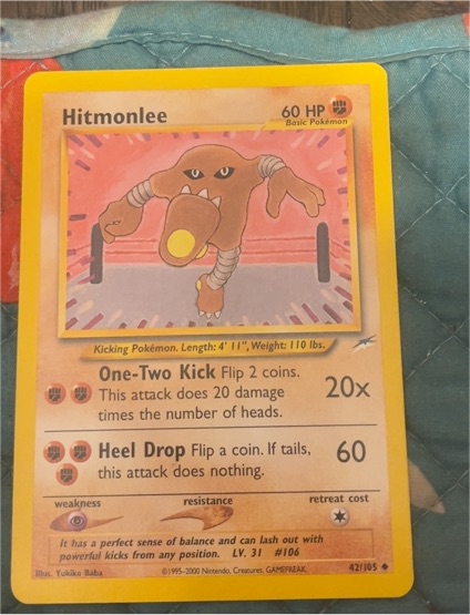 2002 Neo Destiny #42 Hitmonlee — front
