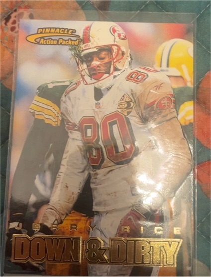1997 Pinnacle Action Packed Down & Dirty #114 Jerry Rice — front