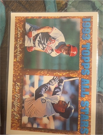 1994 Topps #388 Len Dykstra / Ken Griffey Jr. — front