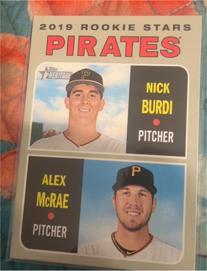 2019 Topps Heritage #141 Nick Burdi / Alex McRae — front