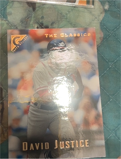 1996 Fleer Gallery The Classics David Justice — front
