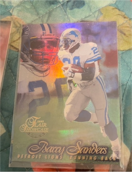 1997 Flair Showcase Row 1 #20 Barry Sanders — front