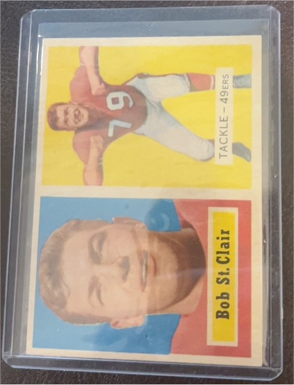 1957 Topps #18 Bob St. Clair — front