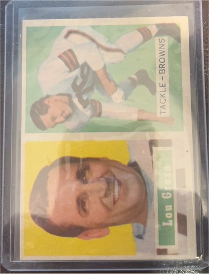 1957 Topps #28 Lou Groza Browns — front