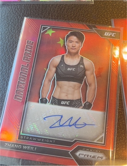2023 Panini Chronicles UFC National Pride Prizm #NP-ZWL Zhang Weili — front