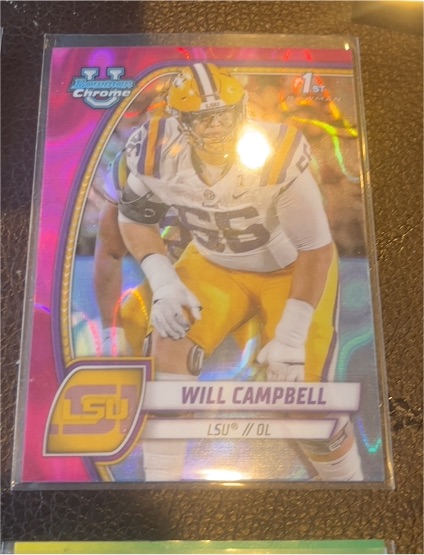 2024 Bowman University Chrome #181 Will Campbell — front