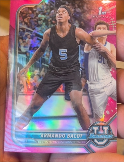 2021-22 Bowman University #71 Armando Bacot — front