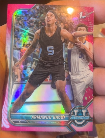 2021-22 Bowman University #71 Armando Bacot — front