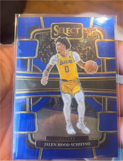 2023-24 Panini Select #99 Jalen Hood-Schifino Blue Prizm Concourse Rookie — front